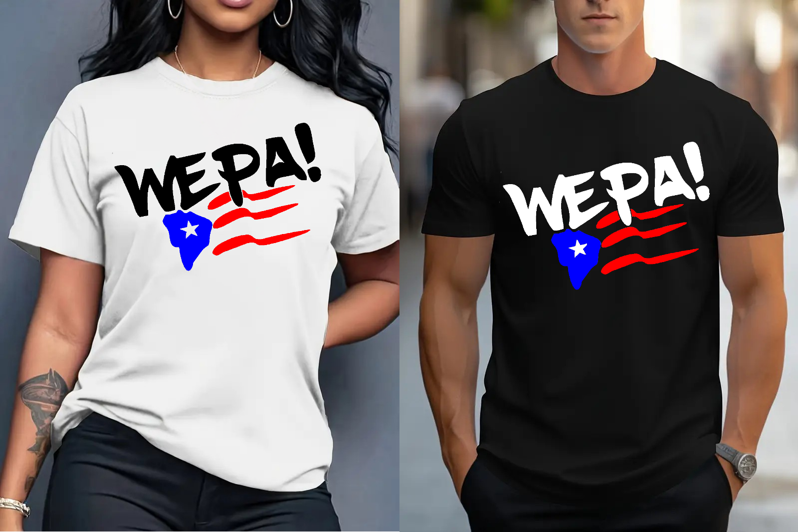 WEPA! & Puerto Rico Flag T-Shirt