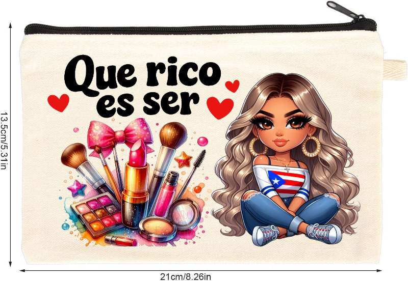 Thumbnail: Puerto Rico Canvas Cosmetic Bags