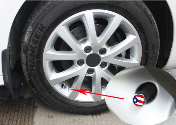 Thumbnail: Puerto Rico  Flag Car Tire Valve Cap