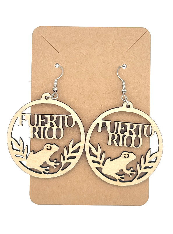 Wood Crafts Puerto Rico Earring