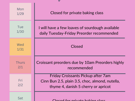 Week of January 29th