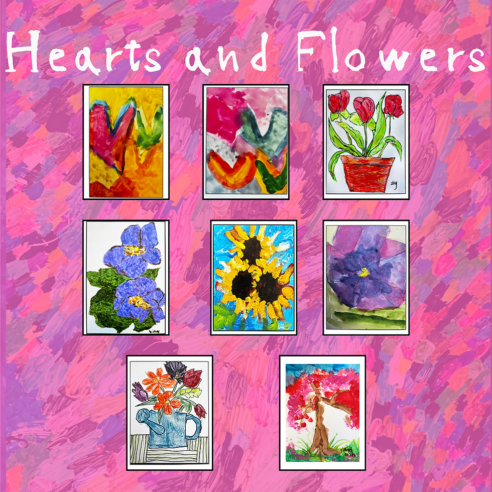 Hearts and Flowers Cardset