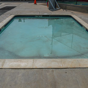 Baby pool with low water depth.