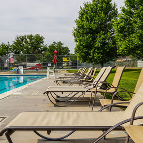 The lounge chairs provided for members