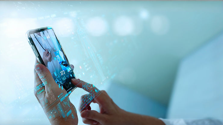 Telemedicine concept,Hand holding smartphone Medical Doctor online communicating the patie