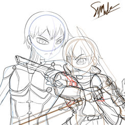 Draw my SAO August Theme; Dream Showdown 1 Sketch.jpg