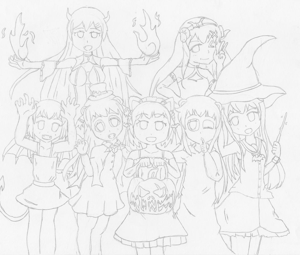 Hand Band Studios and PandaClip (loli dari kiri_ Pio, Chiwa (Xiao pao), Aimu, Popino, dan 