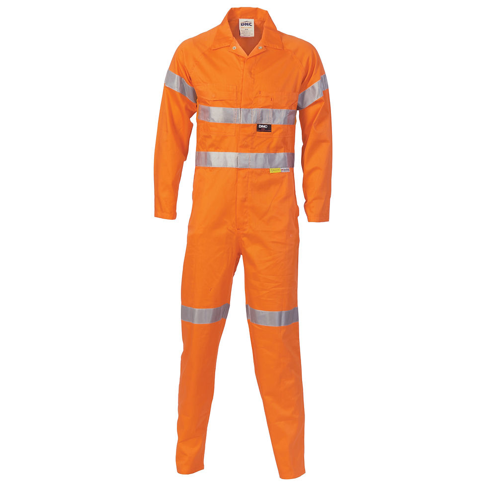 Thumbnail: HiVis Two Tone Cotton Coverall with 3M R/Tape Product Code: 3855
