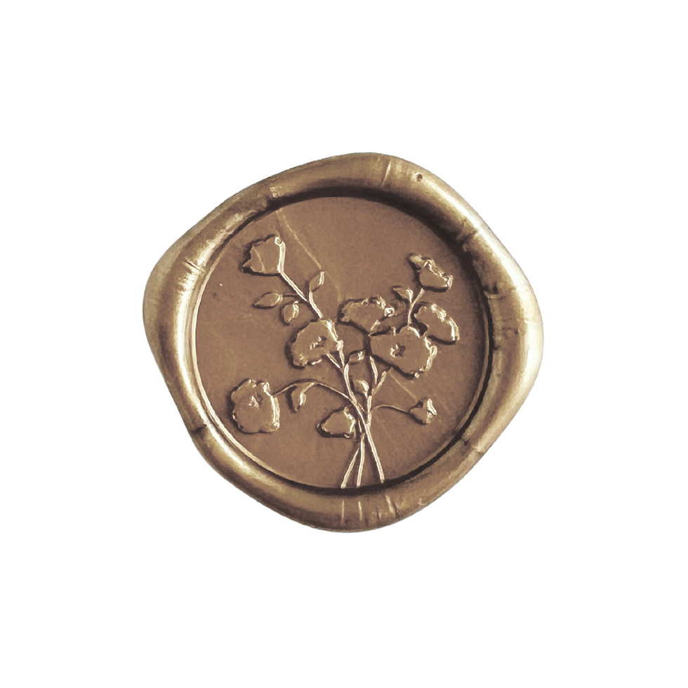 Miniatyrbild: Guld Vaxsigill Sticker 10-pack