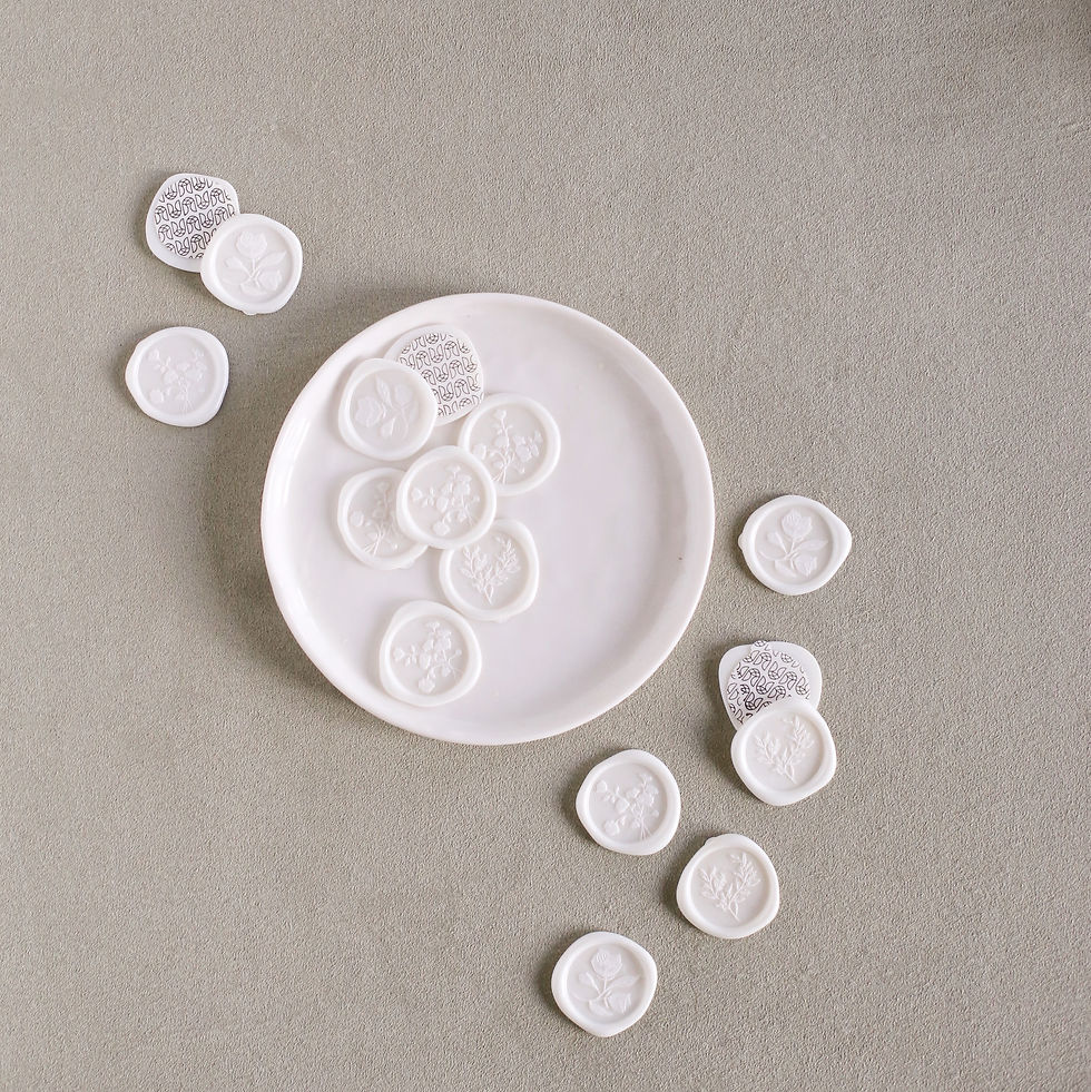 Miniatyrbild: Pärlvit Vaxsigill Sticker 10-pack