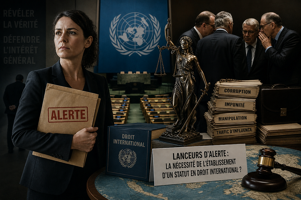 Lanceurs d'alerte : la nécessité de l’établissement d’un statut en droit international ?