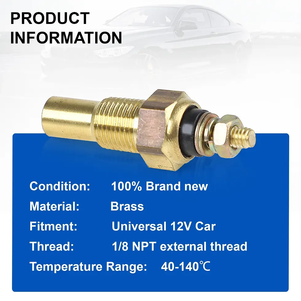 Thumbnail: Universal 1/8 NPT Electrical Temp Sensor for Water / Oil, 0 - 300f Wholesale