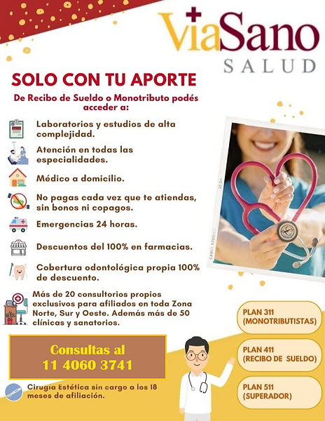 Asociate a VíaSano Salud y comenza a disfrutar de la tranquilidad de estar protegido.