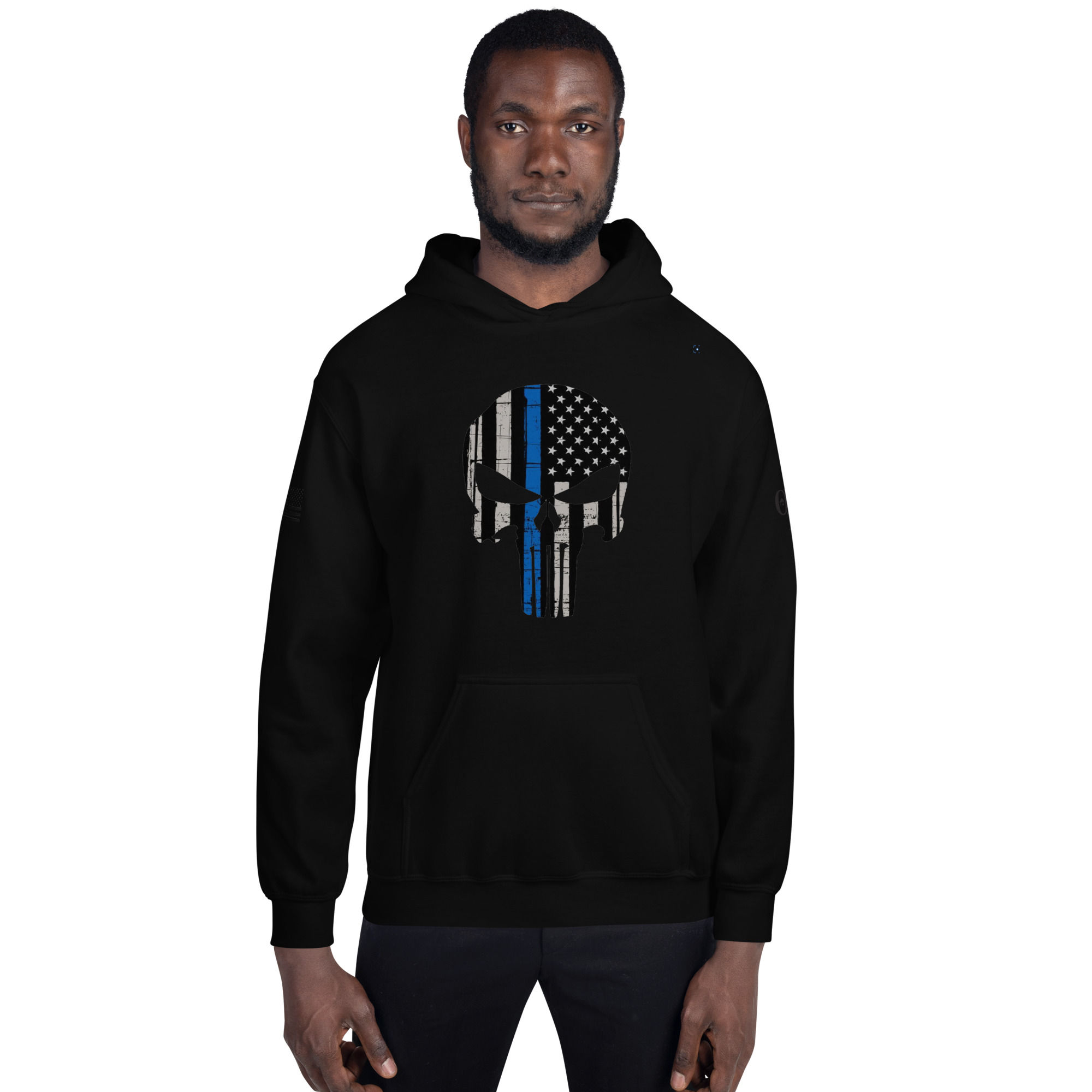 Thin Blue Line Punisher Hoodie