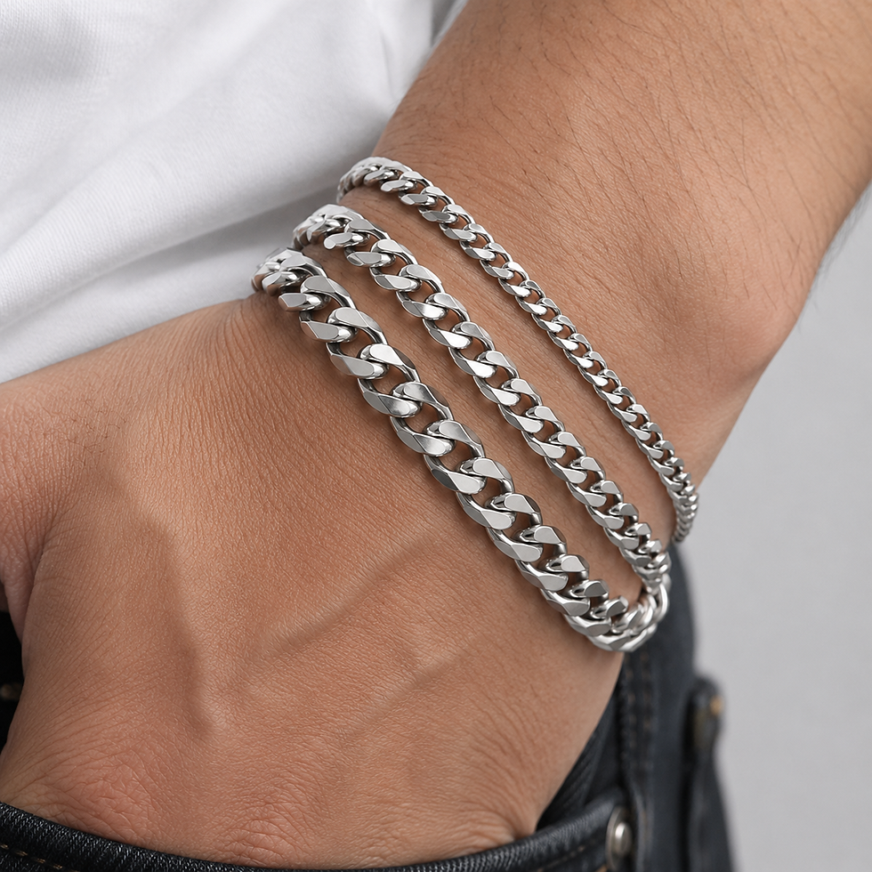 Thumbnail: Stainless Steel Cuban Bracelet