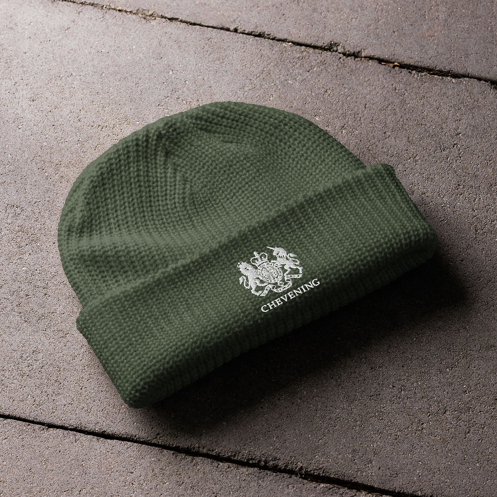 Thumbnail: Chevening Fisherman Beanie   I   White Logo