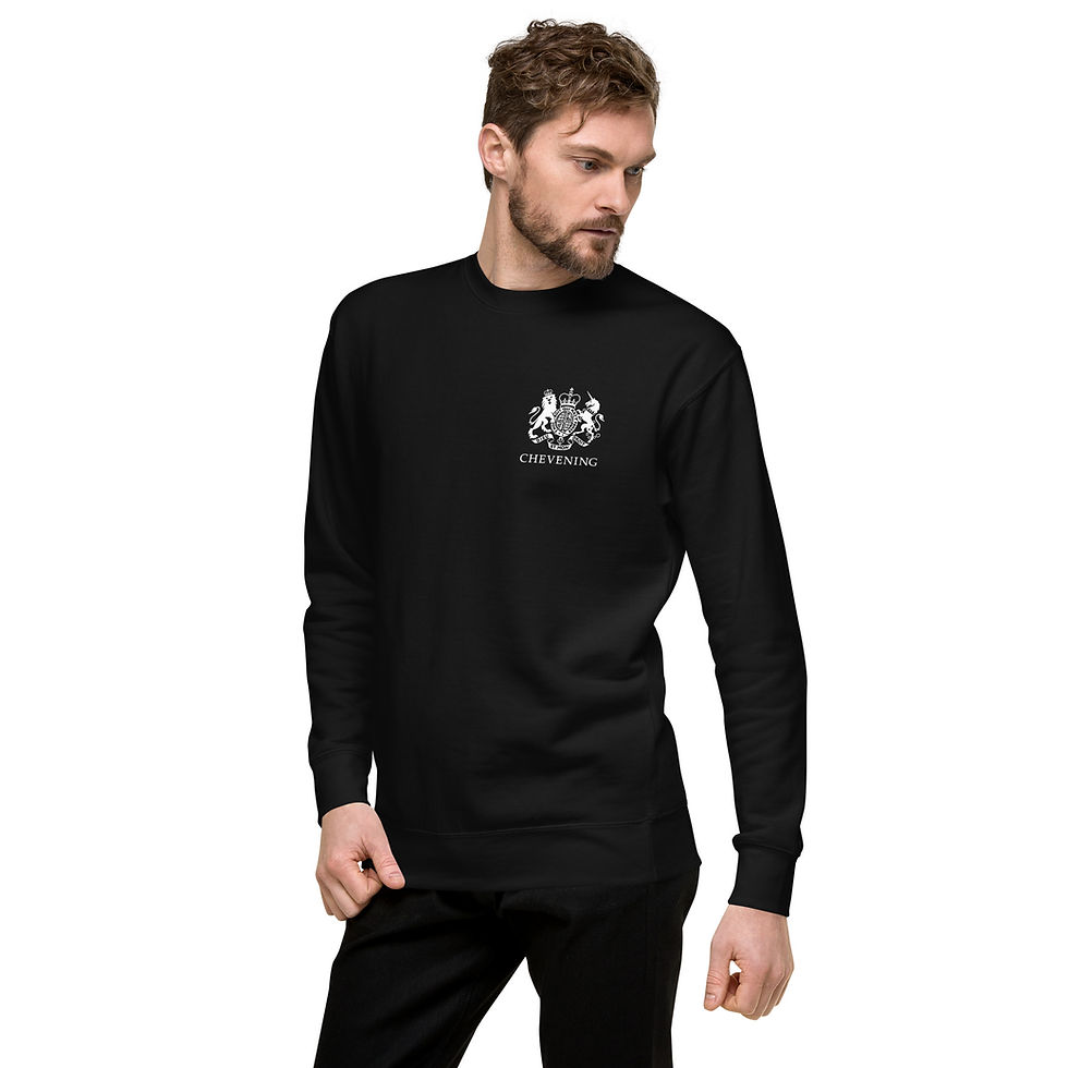 Thumbnail: Chevening Premium Sweatshirt   I   White Logo, UNISEX