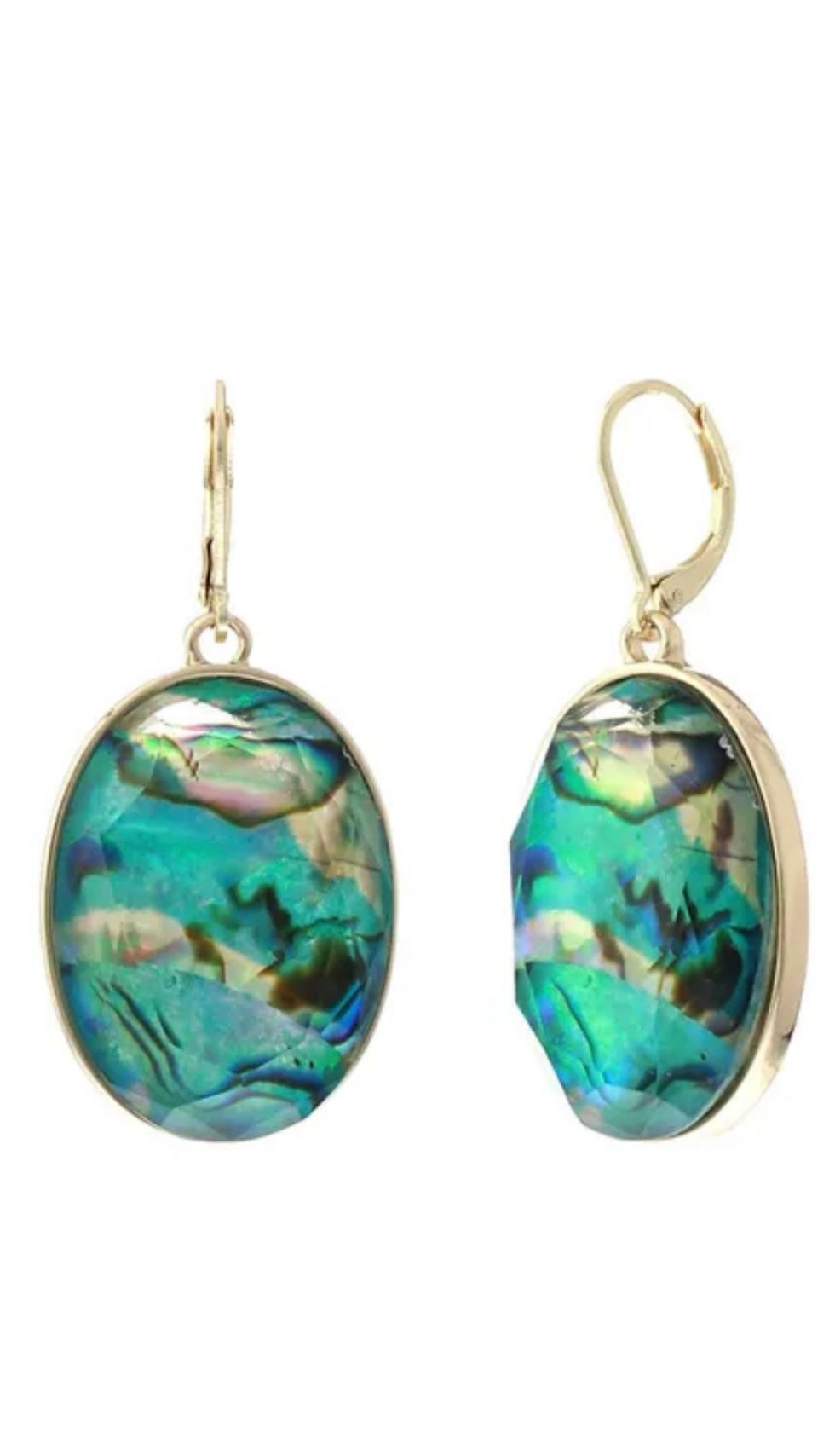 Thumbnail: DABC Blue Green Marbled Bangle Bracelet & Earrings