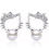 Thumbnail: DABC 925 Silver Hello Kitty Stud Earrings 