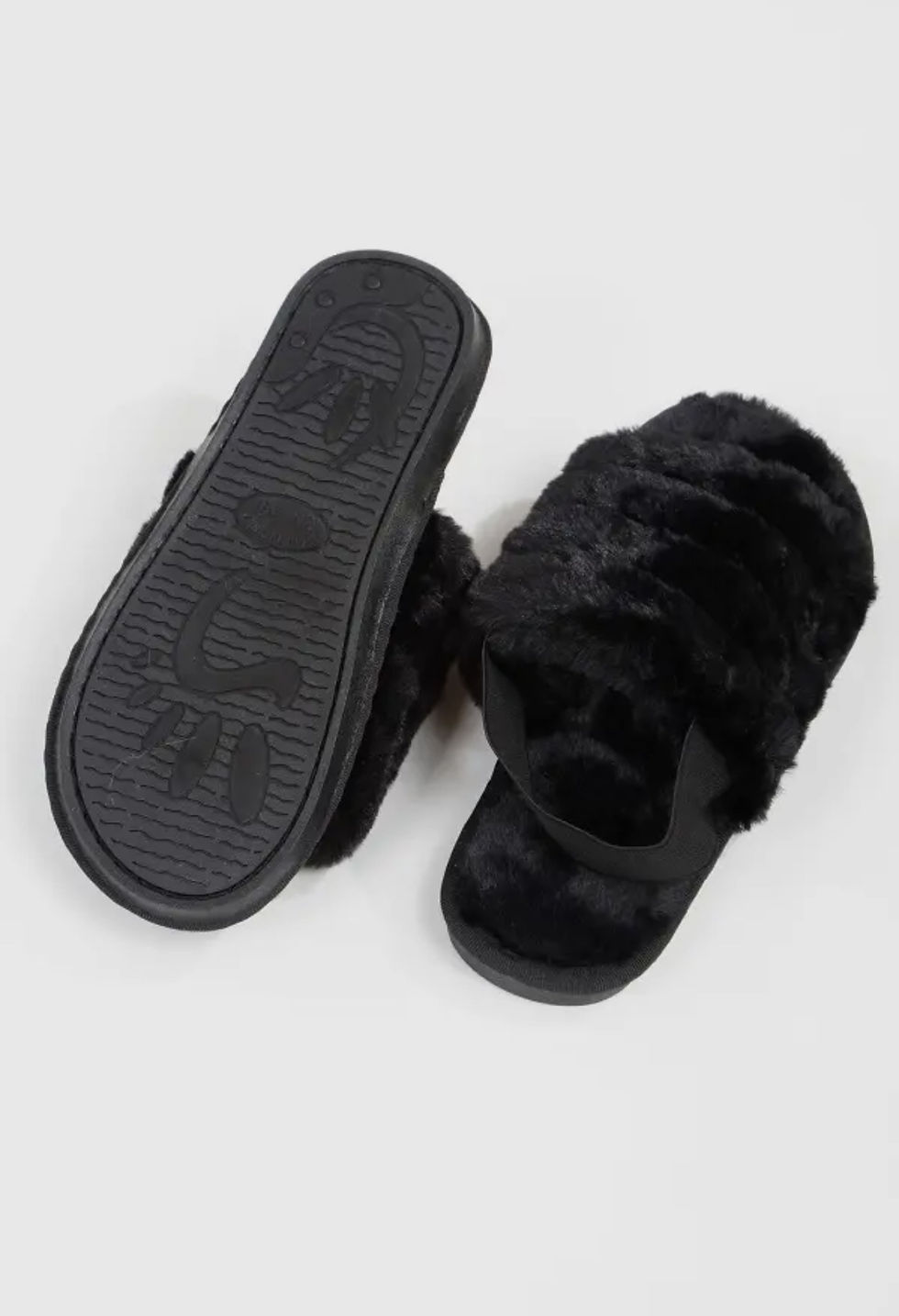 Thumbnail: DABC “Faux Fur” Elastic Strap Sandals