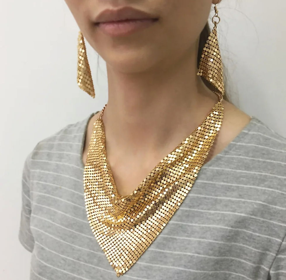 Thumbnail: DABC Shiny Rhinestone Necklace Set 