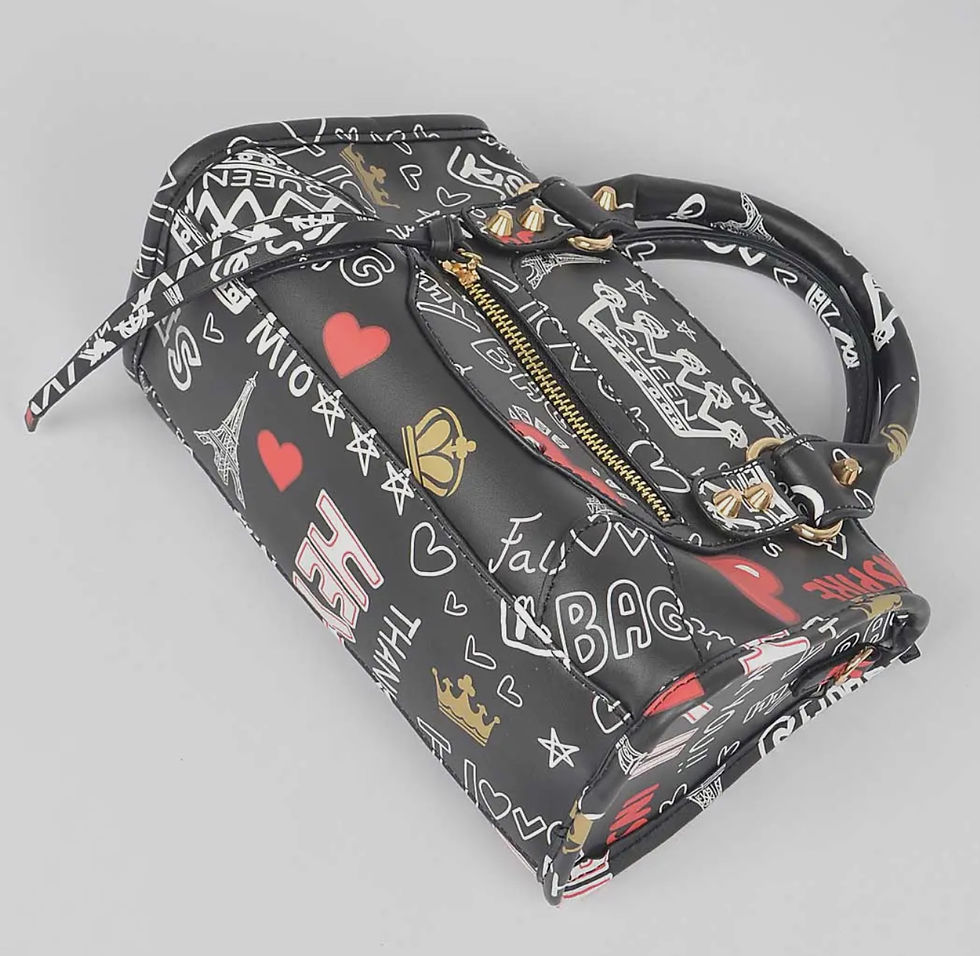 Thumbnail: DABC Graffiti Satchel Handbags 