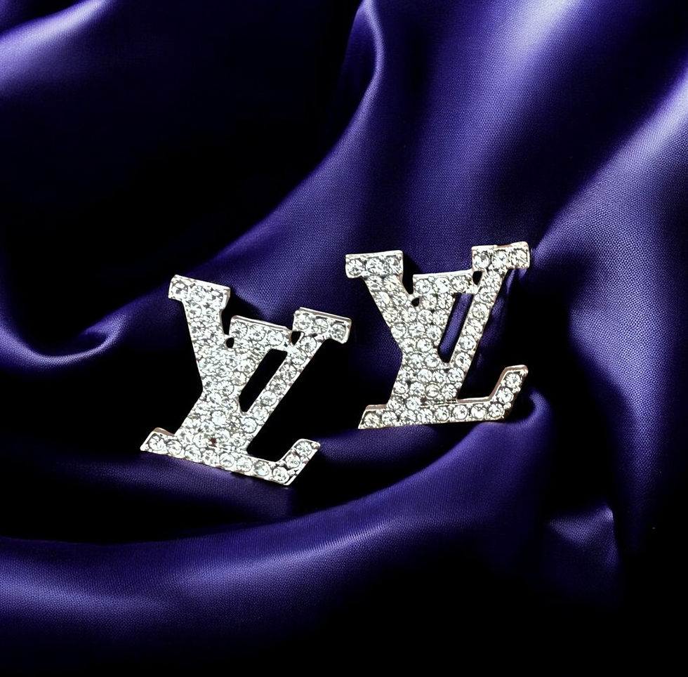 Thumbnail: DABC  Fashion L  V Stud Earrings