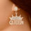 Thumbnail: Gold Rhinestone “Queen” Earrings