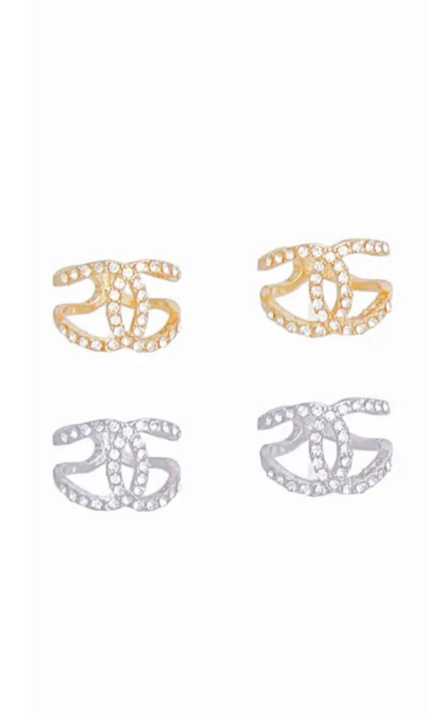 Thumbnail: DABC Rhinestone Interlocking C’s Ring