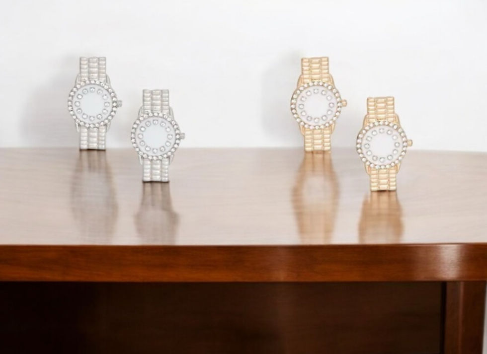 Thumbnail: DABC Iced-Watch Stud Earrings
