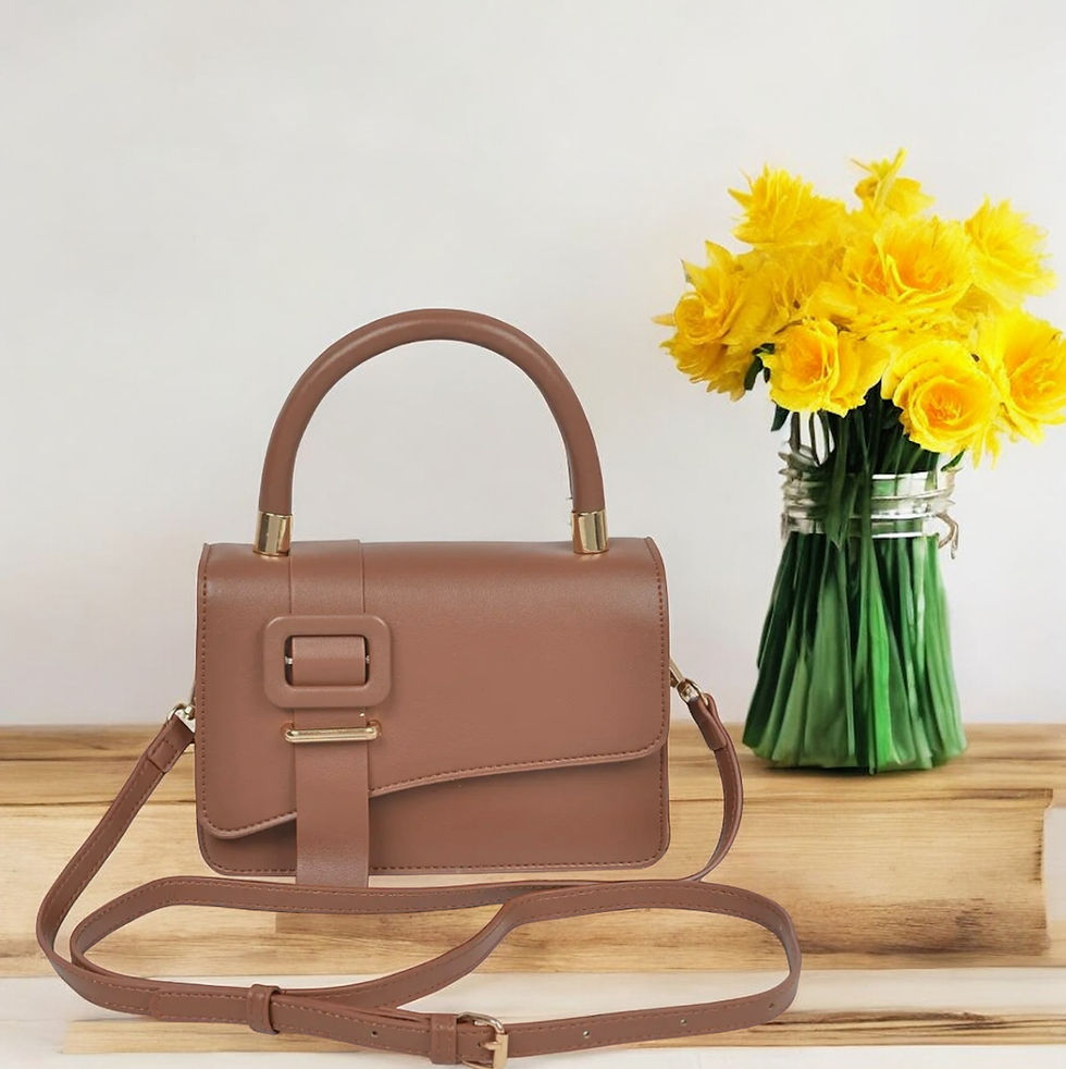 Thumbnail: DABC Faux Leather Flap Style Shoulder Bag
