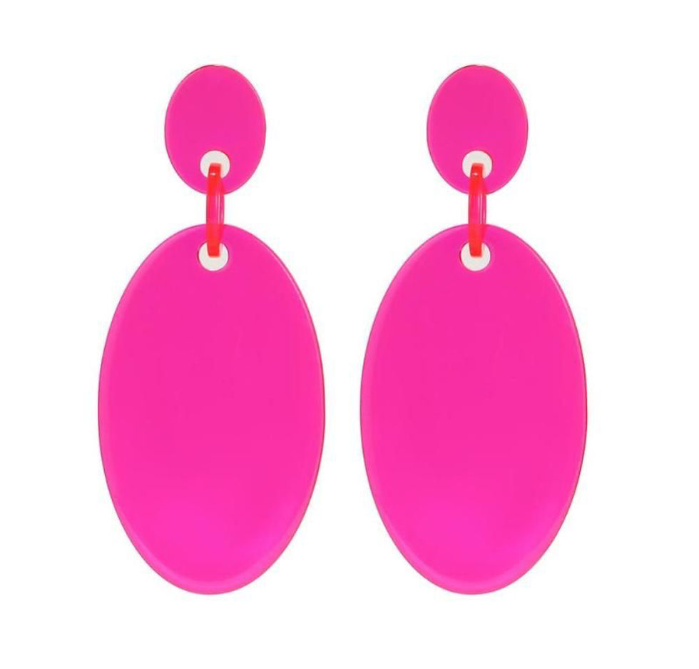 Thumbnail: DABC Neon Color Acrylic Drop Earrings