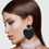 Thumbnail: DABC Black Sead Bead Heart Earrings