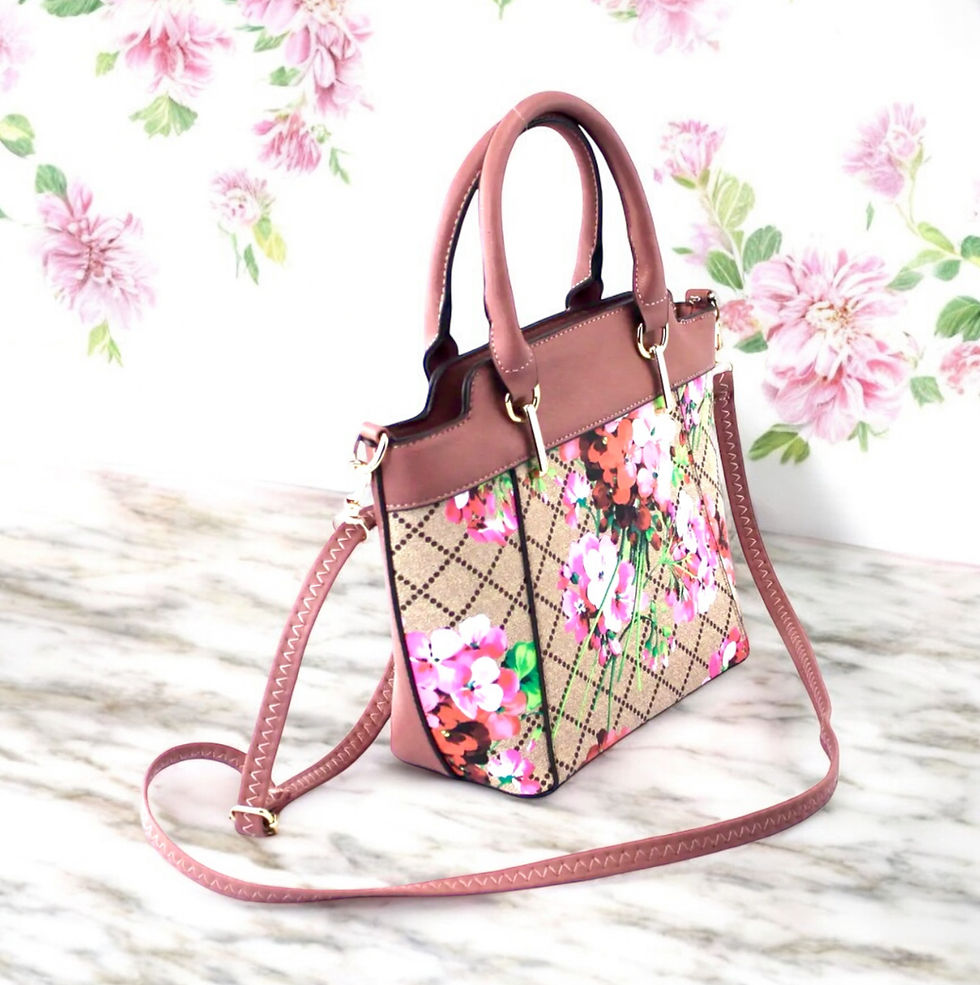 Thumbnail: DABC Exquisite 2-n-1 Floral Design Handbag