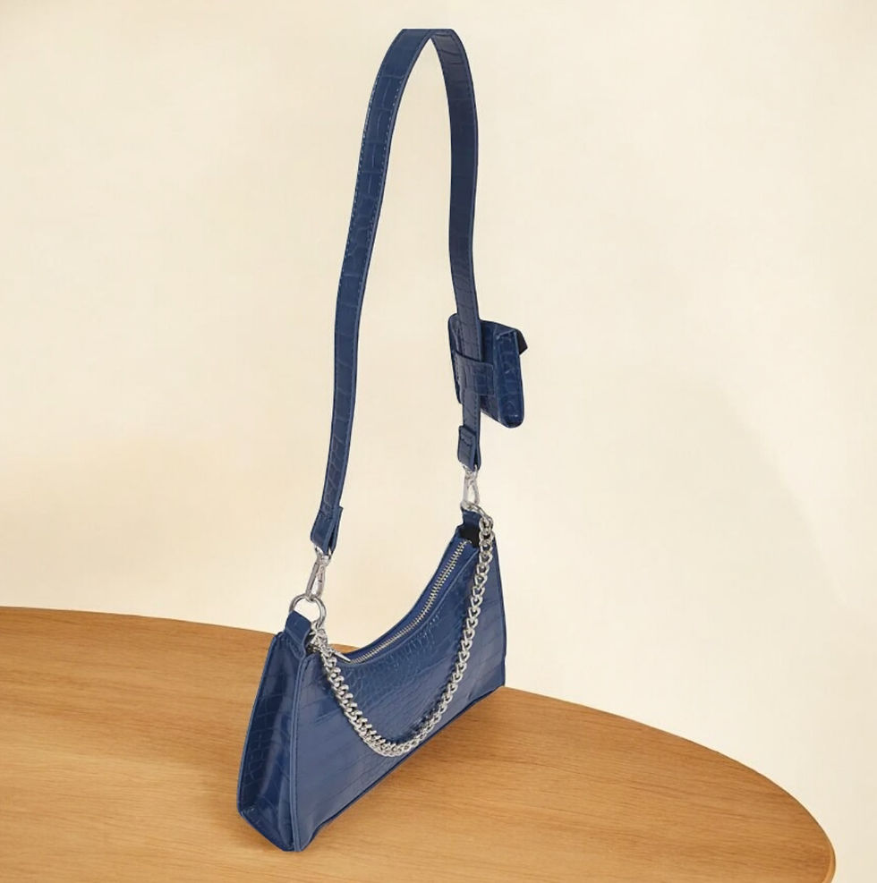 Thumbnail: DABC Chic Chain & Croc Design Crossbody 