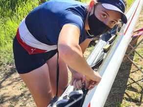 Magnifique seconde place de Gaia en skiff aux tests nationaux juniors à Libourne