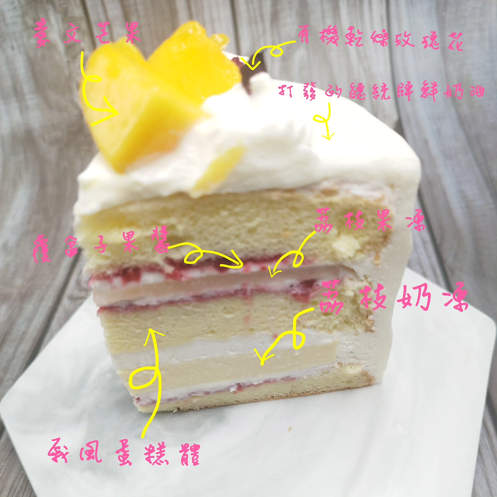 縮圖：芒果荔枝鮮奶油蛋糕 