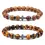 Thumbnail: Prayer Natural Stone - Wood Beads Rosary - Hematite Cross Bracelets Onyx