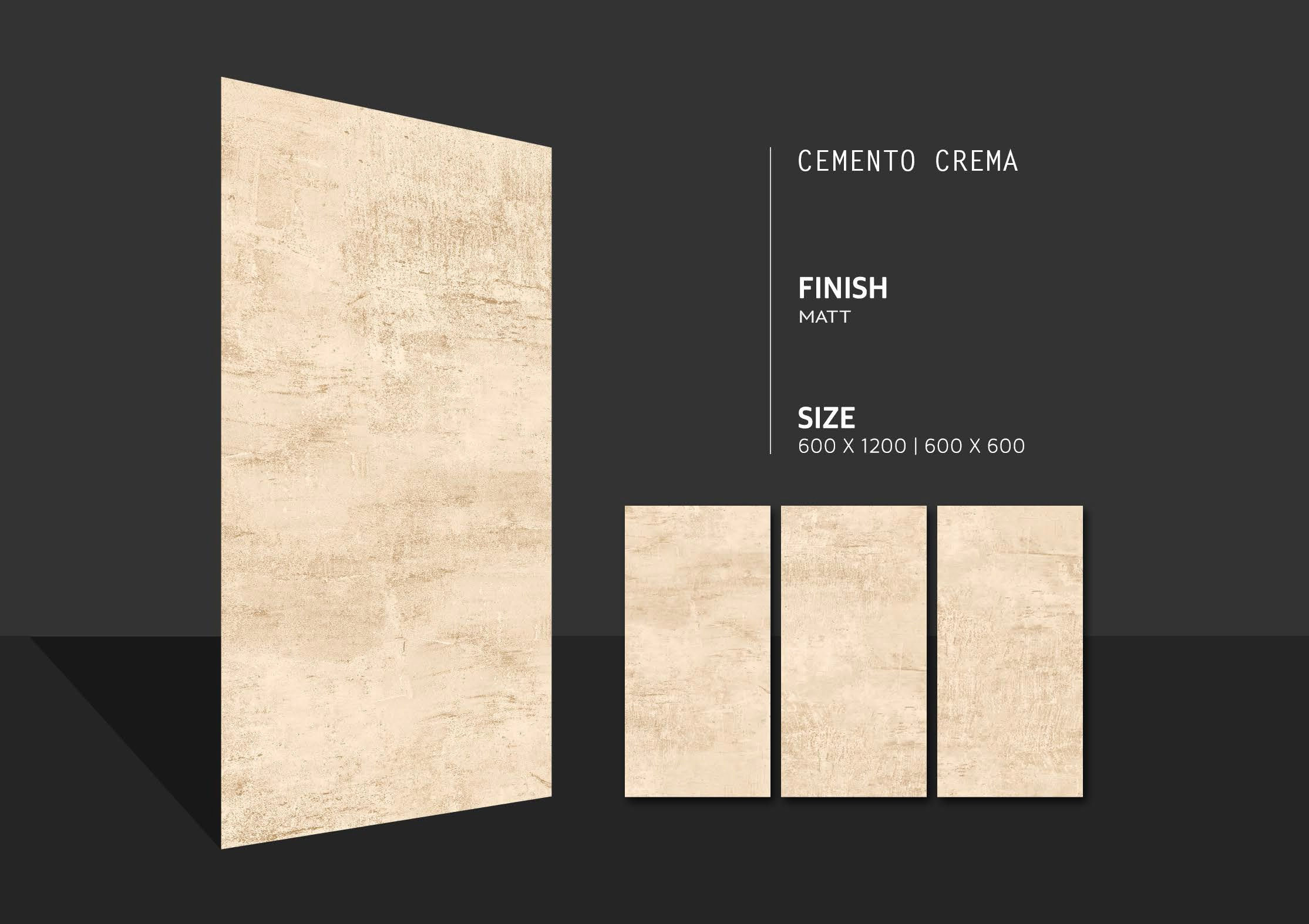 CERAMIC  MATT CEMENTO CREMA