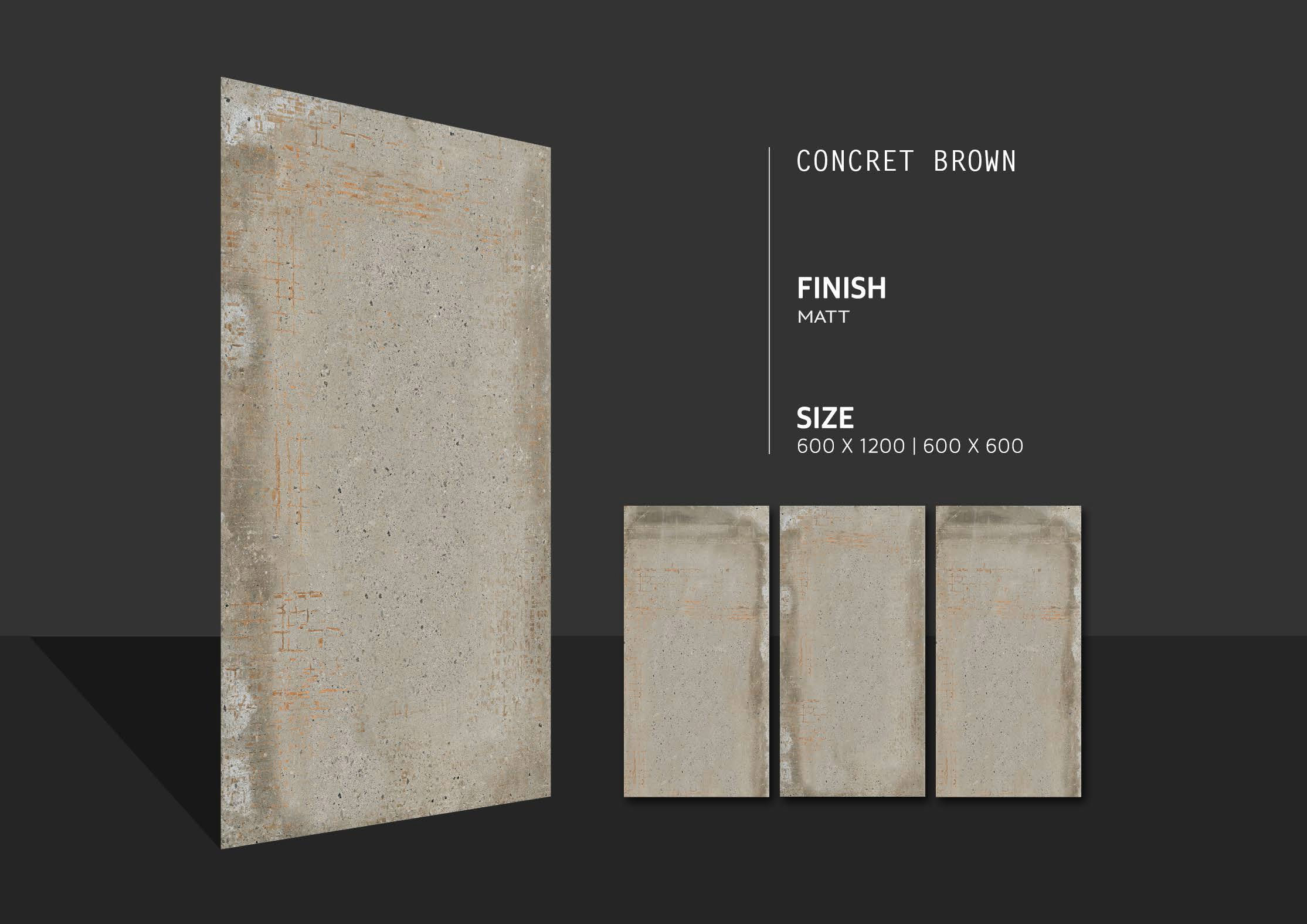 CERAMIC  MATT CONCRET BROWN