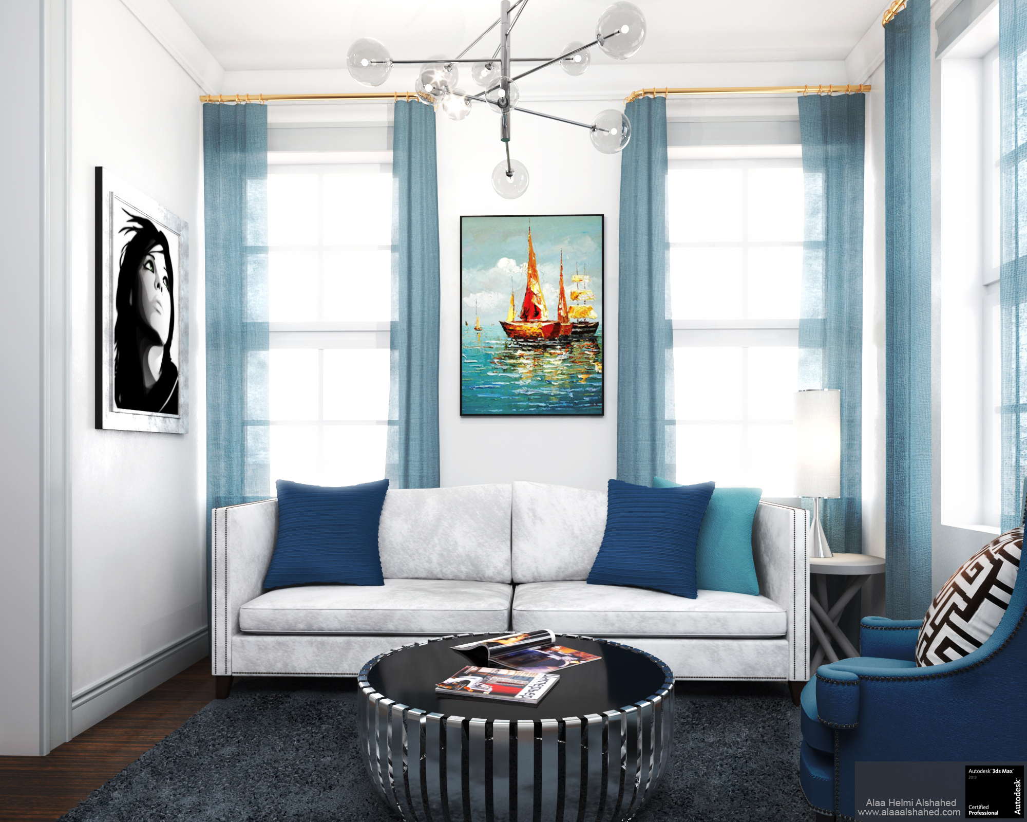 The Blue living room