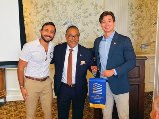 Alejandro Morales, Mark Vasconcellos, and Joshua Davis at breakfast meeting.