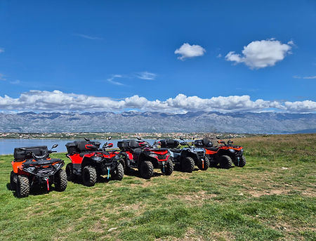 ATV rental in Zadar with a sea view - explore the Zadar coastline off-road.