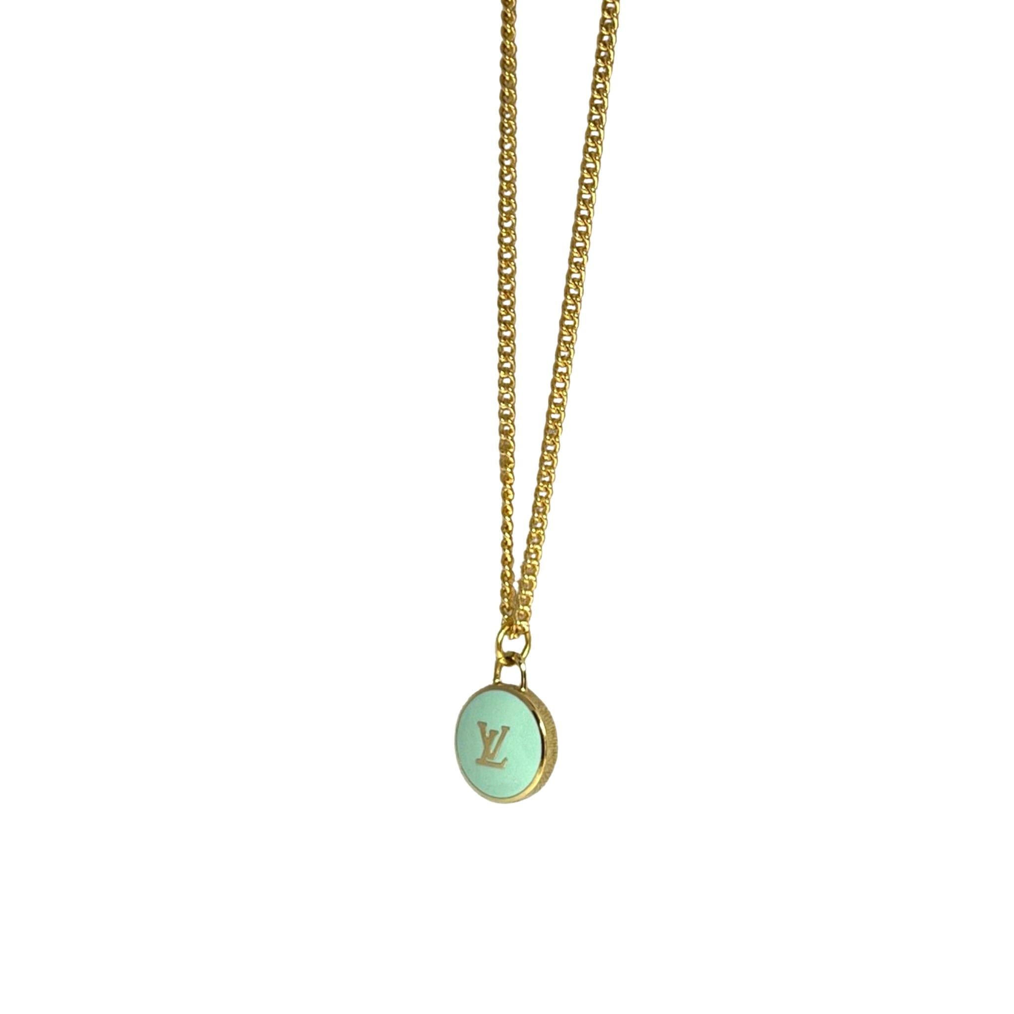 Louis Vuitton Pastilles Pendant Necklace (Mint Green)