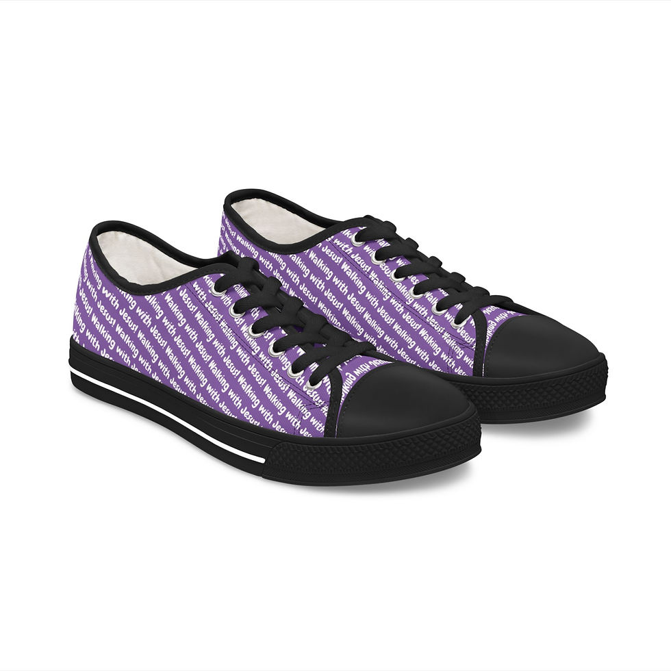 Thumbnail: Women's Walking with Jesus! Low Top Sneakers