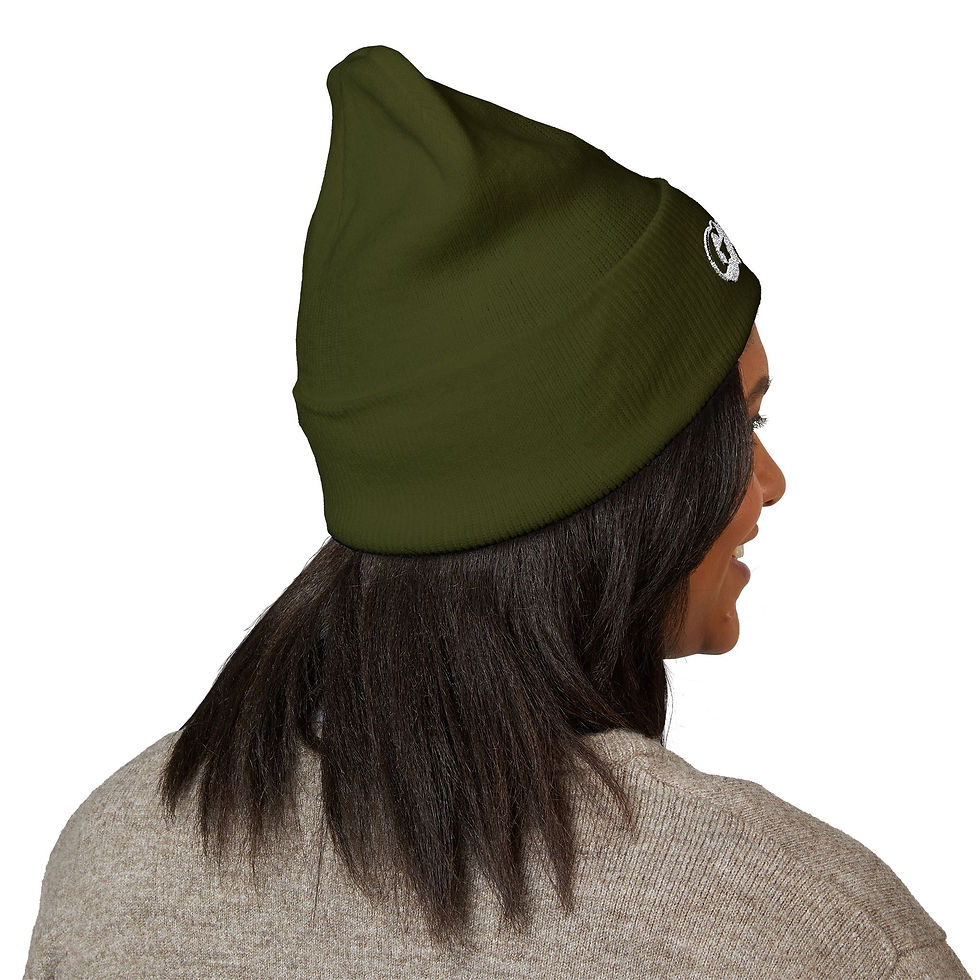 Thumbnail: Embroidered GOD Classic Cuffed Beanie — Bold Faith Knit Hat
