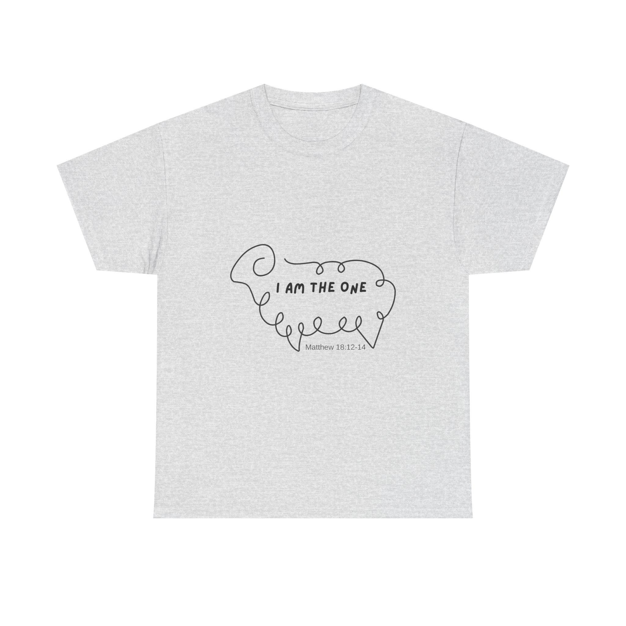 I Am The One Tee — Minimal Script Christian Cotton T‑Shirt