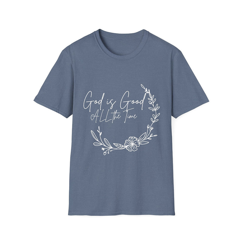 Thumbnail: God Is Good All The Time T-Shirt — Floral Christian Faith Tee