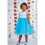 Thumbnail: flower girl dress with white lace bodice and blue tulle skirt