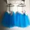 Thumbnail: 2 turquise tulle skirts for girls hanging on a hook